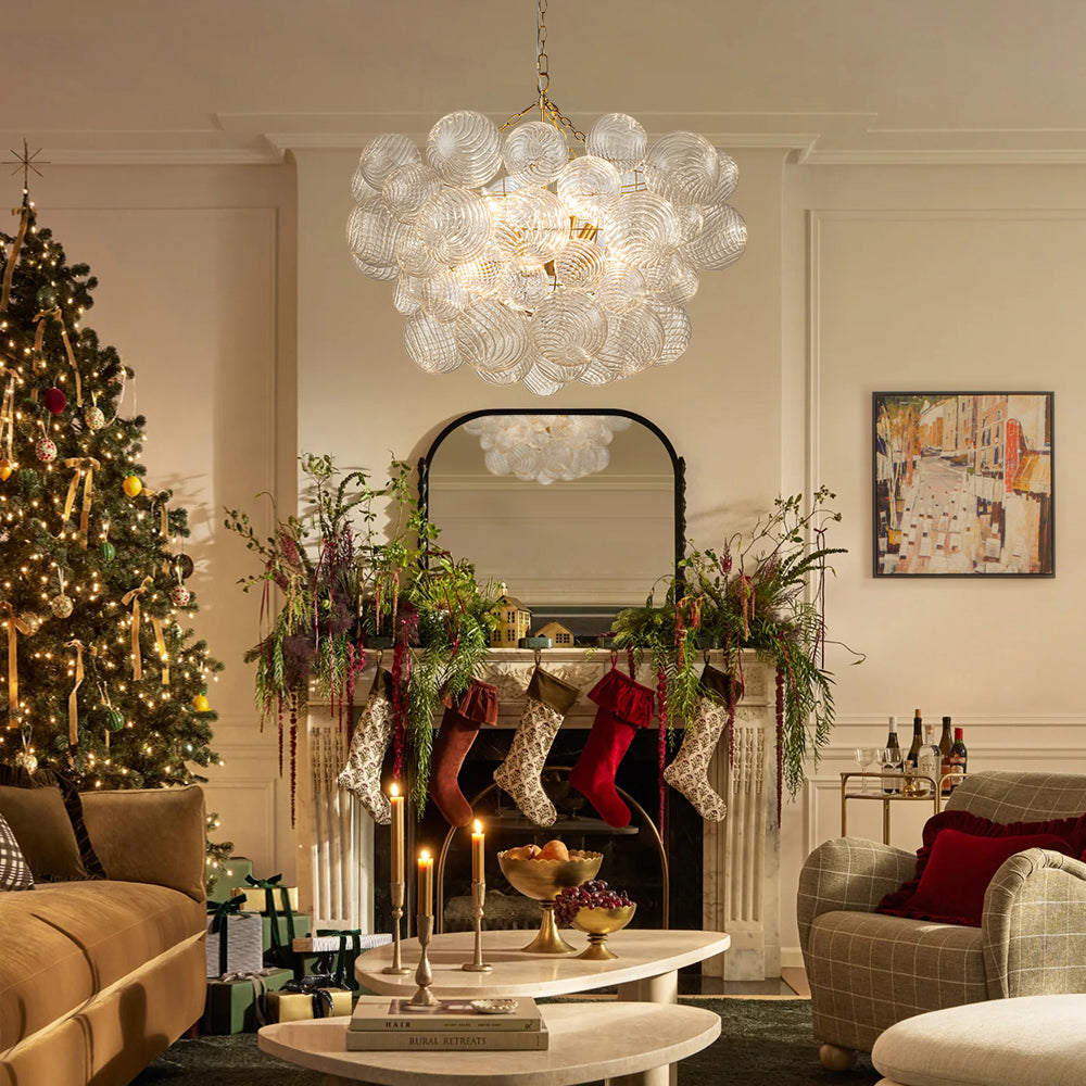 Stellia Bubble Art Brass Chandelier - Lamp Copper