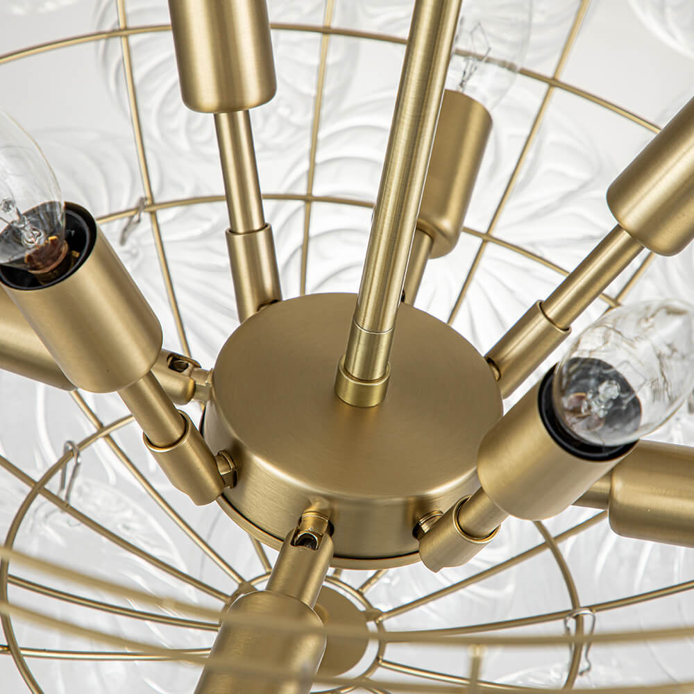 Stellia Bubble Art Brass Chandelier - Lamp Copper