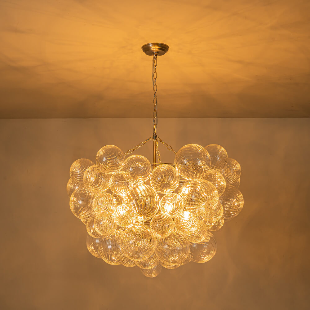 Stellia Bubble Art Brass Chandelier - Lamp Copper