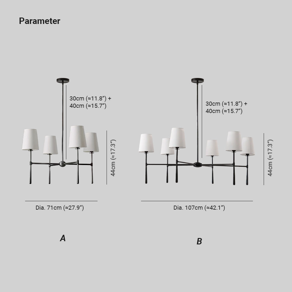 Varenne Round Chandelier - Lamp Copper
