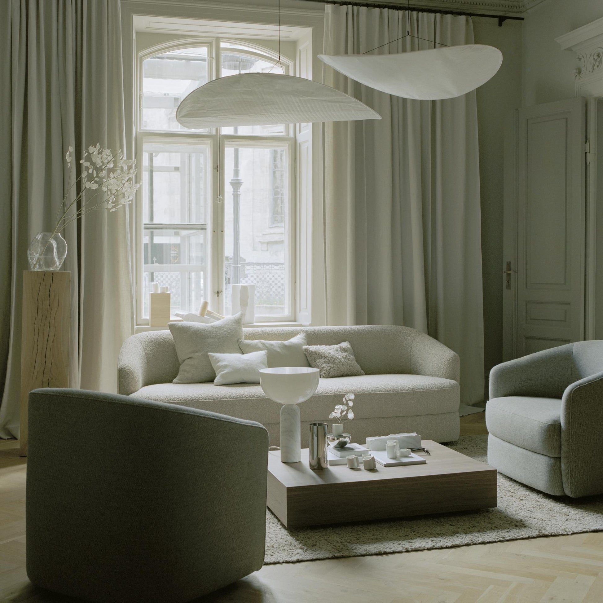 Elsolir Modern Minimalist Paper Pendant Lamp - Lamp Copper