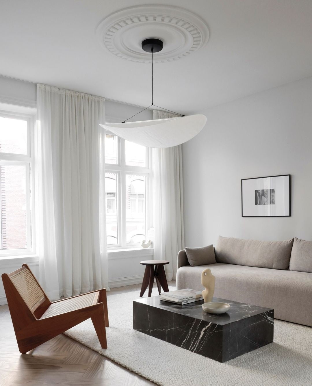 Elsolir Modern Minimalist Paper Pendant Lamp - Lamp Copper