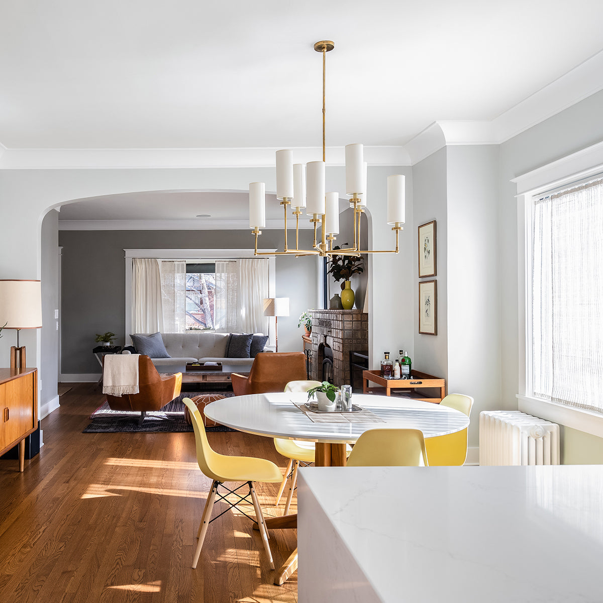 Eraeiel Postmodern Luxury Brass Fabric Chandelier - Lamp Copper