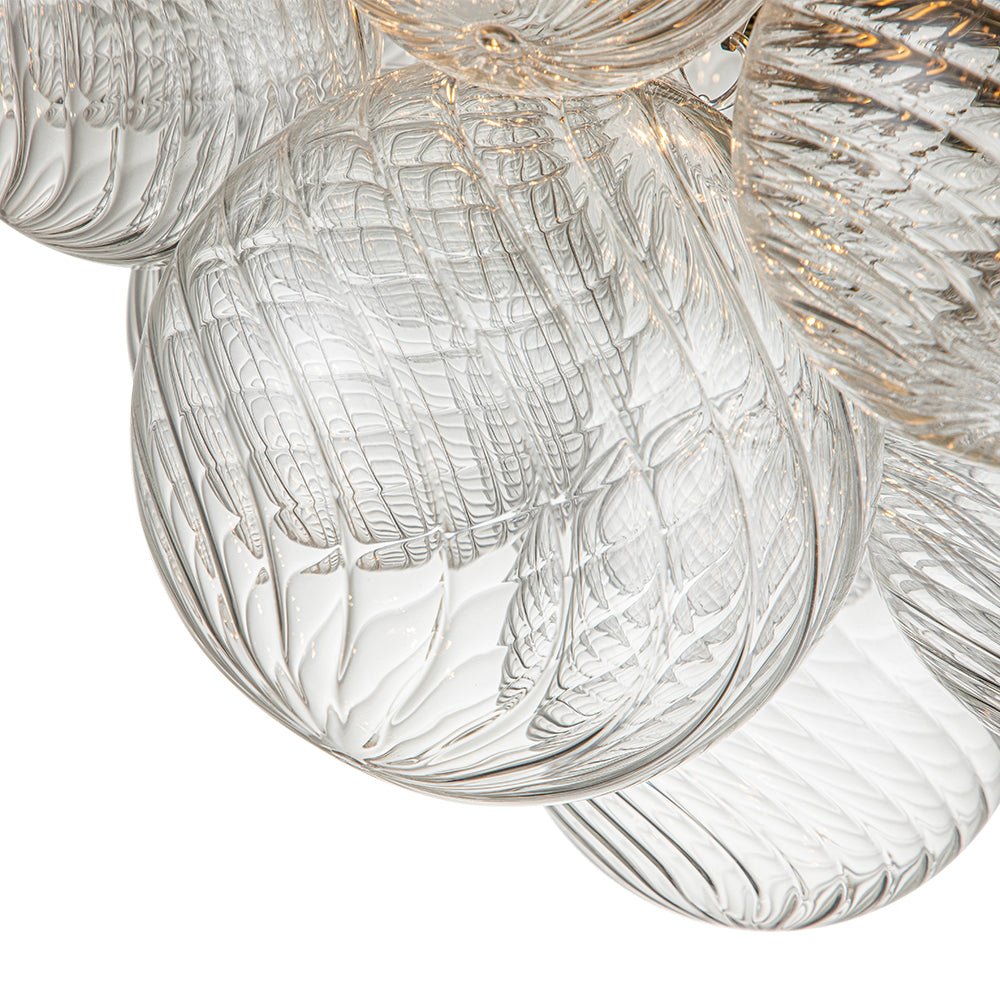 Elmyst Bubble Glass Semi Flush Chandelier - Lamp Copper