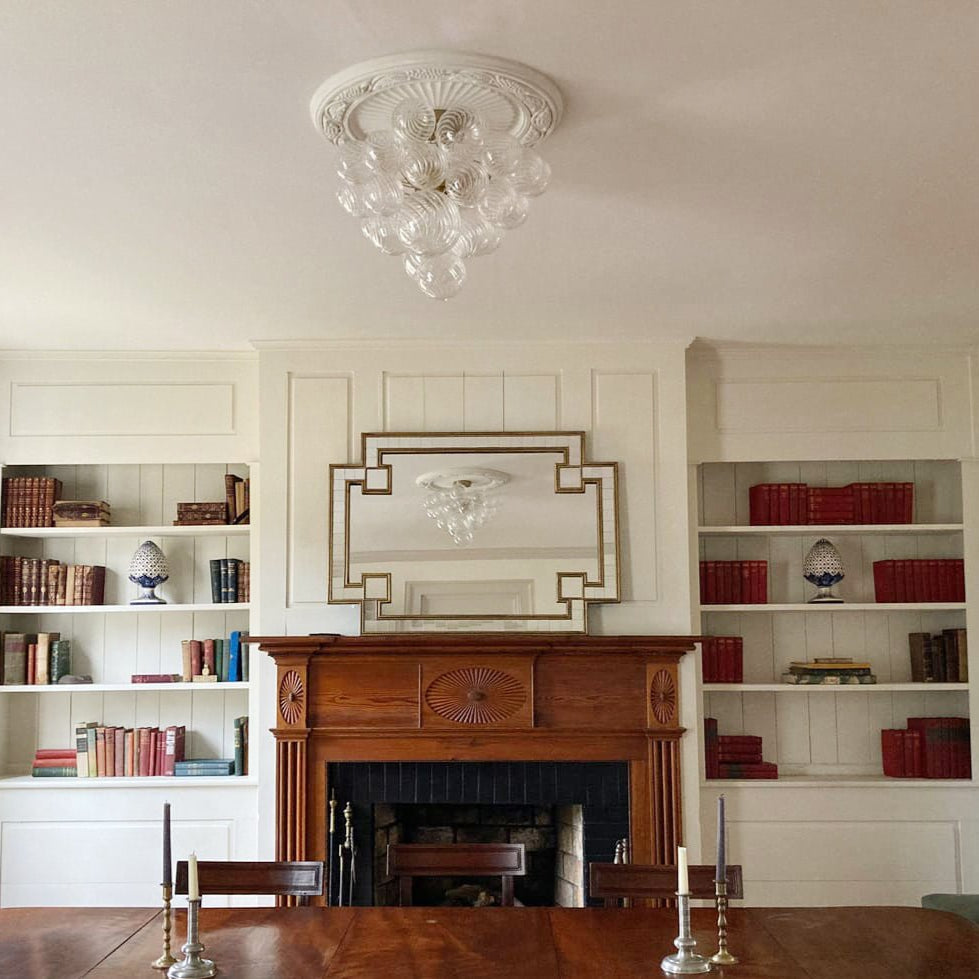 Elmyst Bubble Glass Semi Flush Chandelier - Lamp Copper