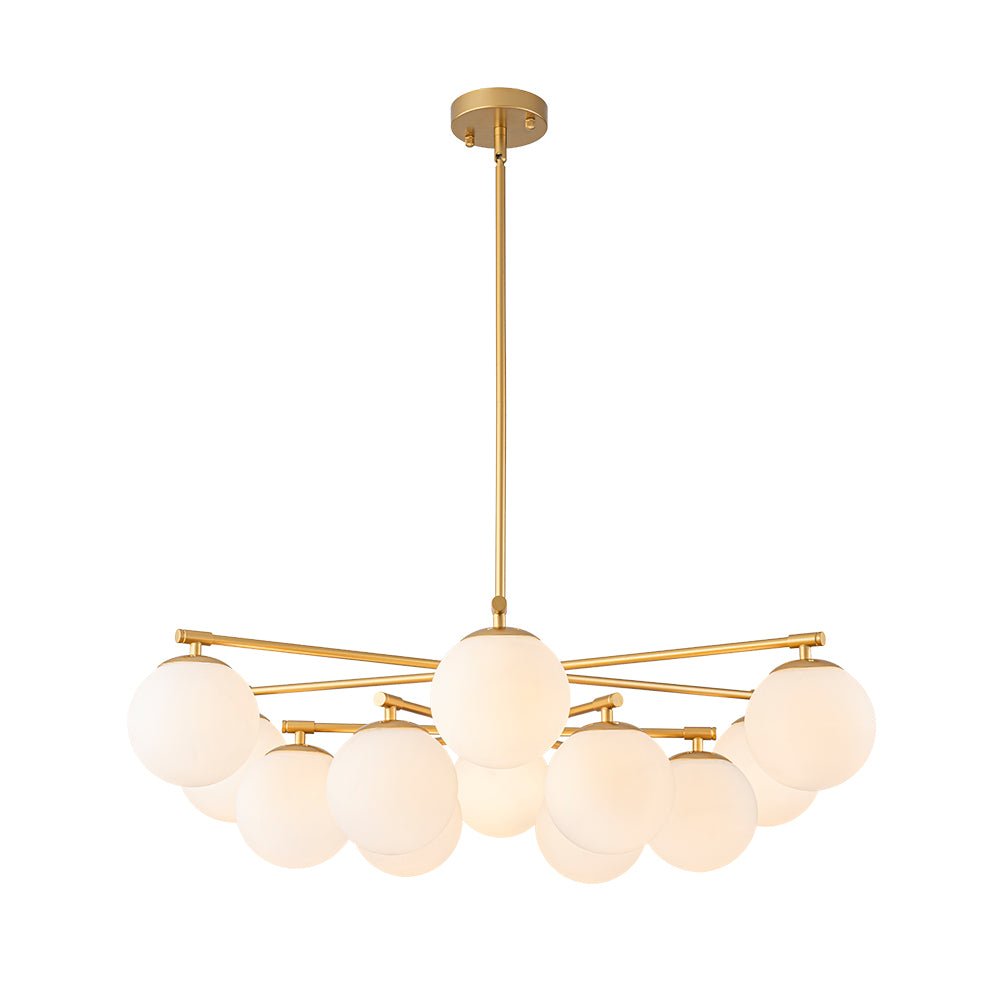 Xenuvux Sputnik Frosted Bubble Glass Pendant Chandelier - Lamp Copper