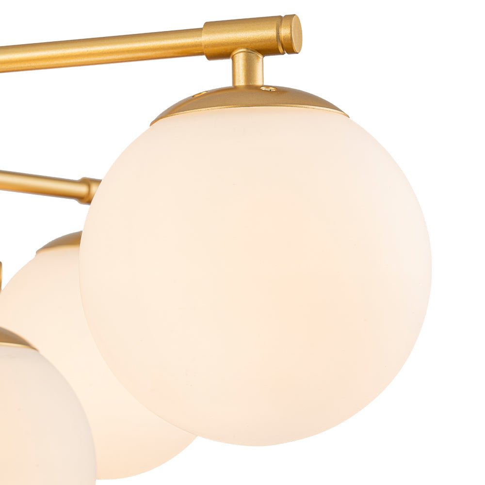 Xenuvux Sputnik Frosted Bubble Glass Pendant Chandelier - Lamp Copper