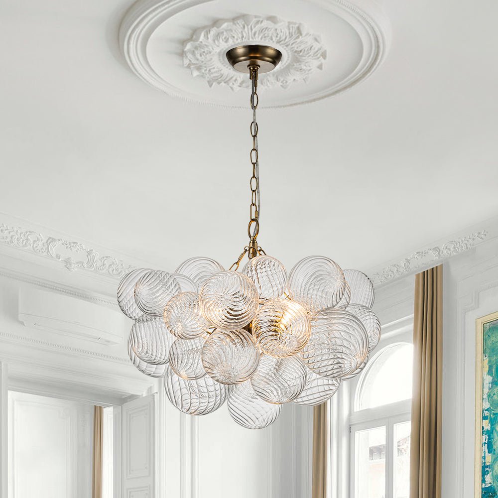 Stellia Bubble Art Brass Chandelier - Lamp Copper