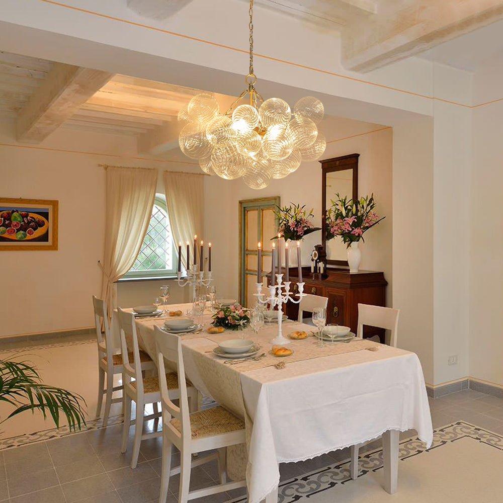 Stellia Bubble Art Brass Chandelier - Lamp Copper