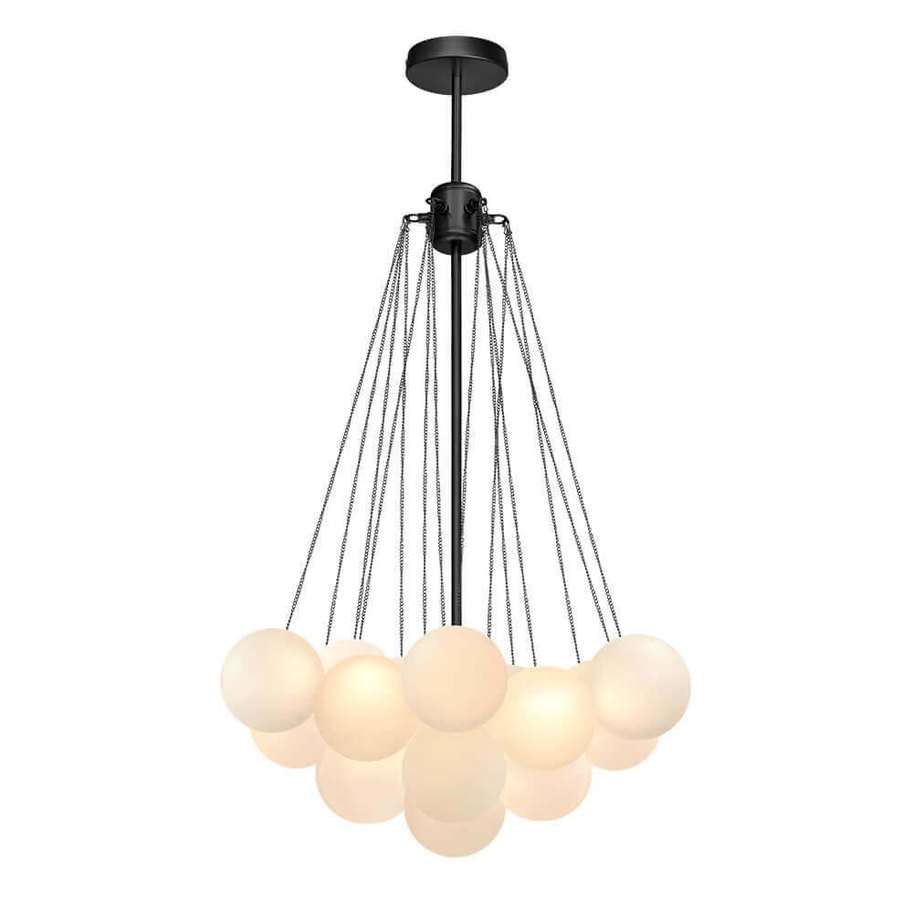 Hjemli Modern Metal Glass Chandelier - Lamp Copper