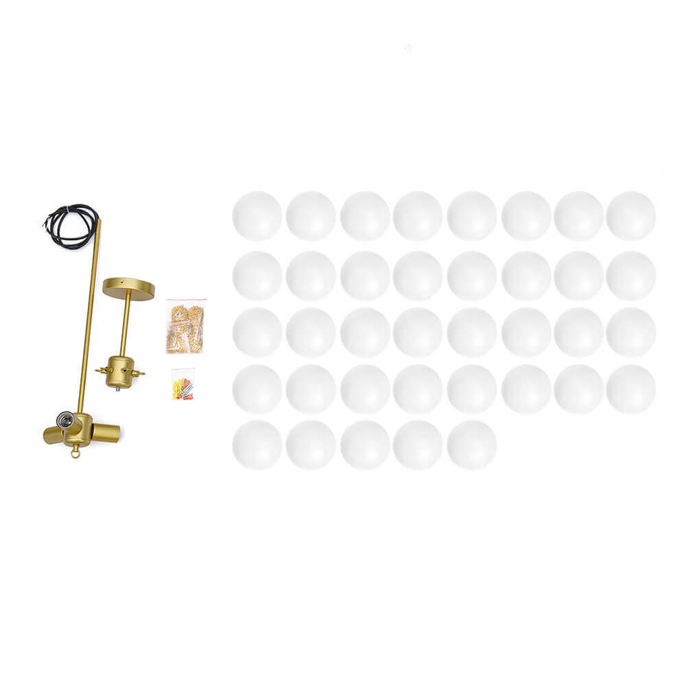 Hjemli Modern Metal Glass Chandelier - Lamp Copper