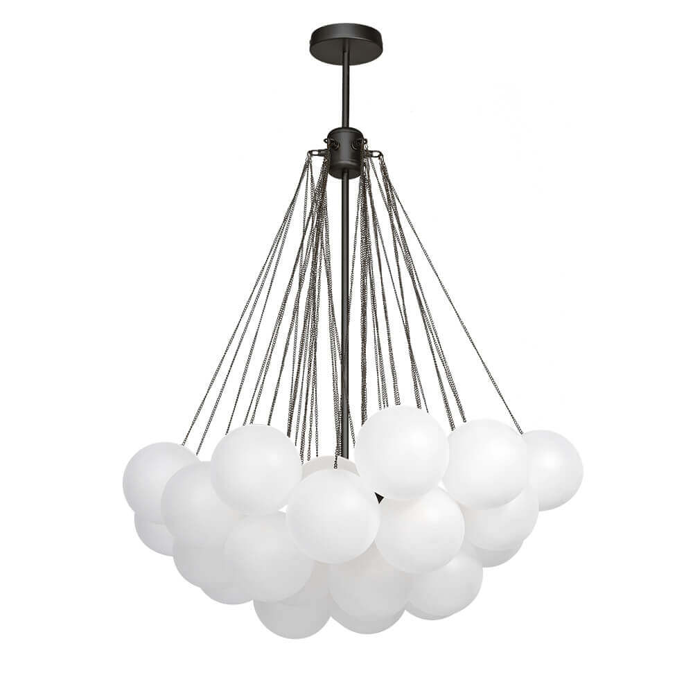 Hjemli Modern Metal Glass Chandelier - Lamp Copper