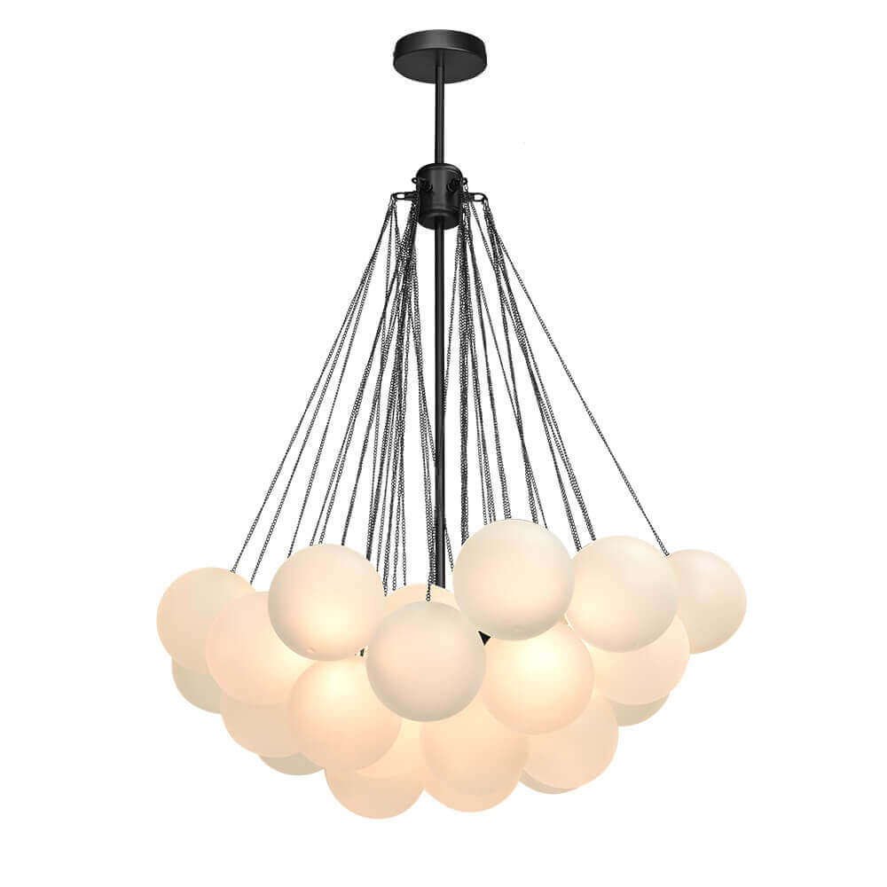 Hjemli Modern Metal Glass Chandelier - Lamp Copper