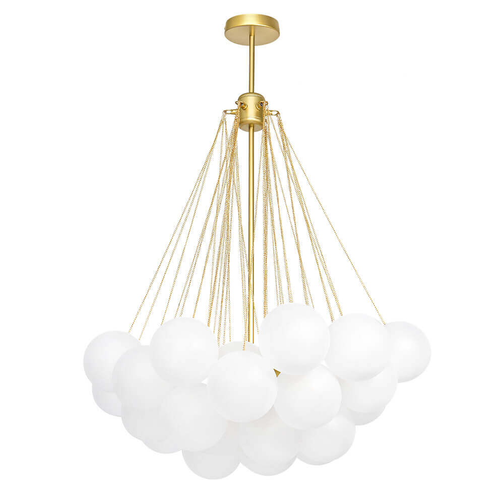 Hjemli Modern Metal Glass Chandelier - Lamp Copper