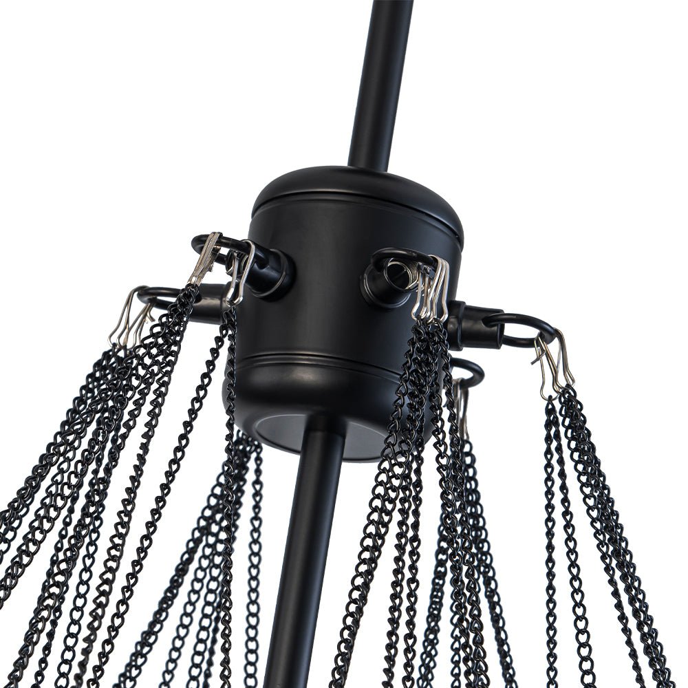 Aevuvox Glam Ribbed Globe Textured Cluster Glass Chandelier - Lamp Copper