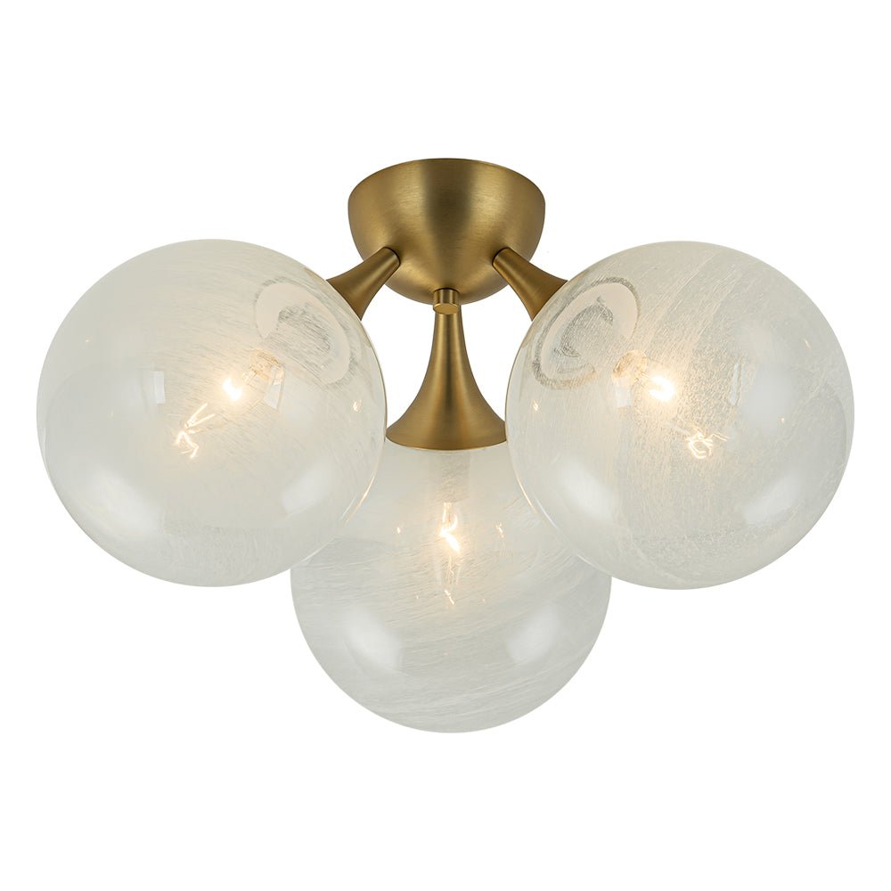 Tinduvox Cloud Opaque Glass Ceiling Light - Lamp Copper