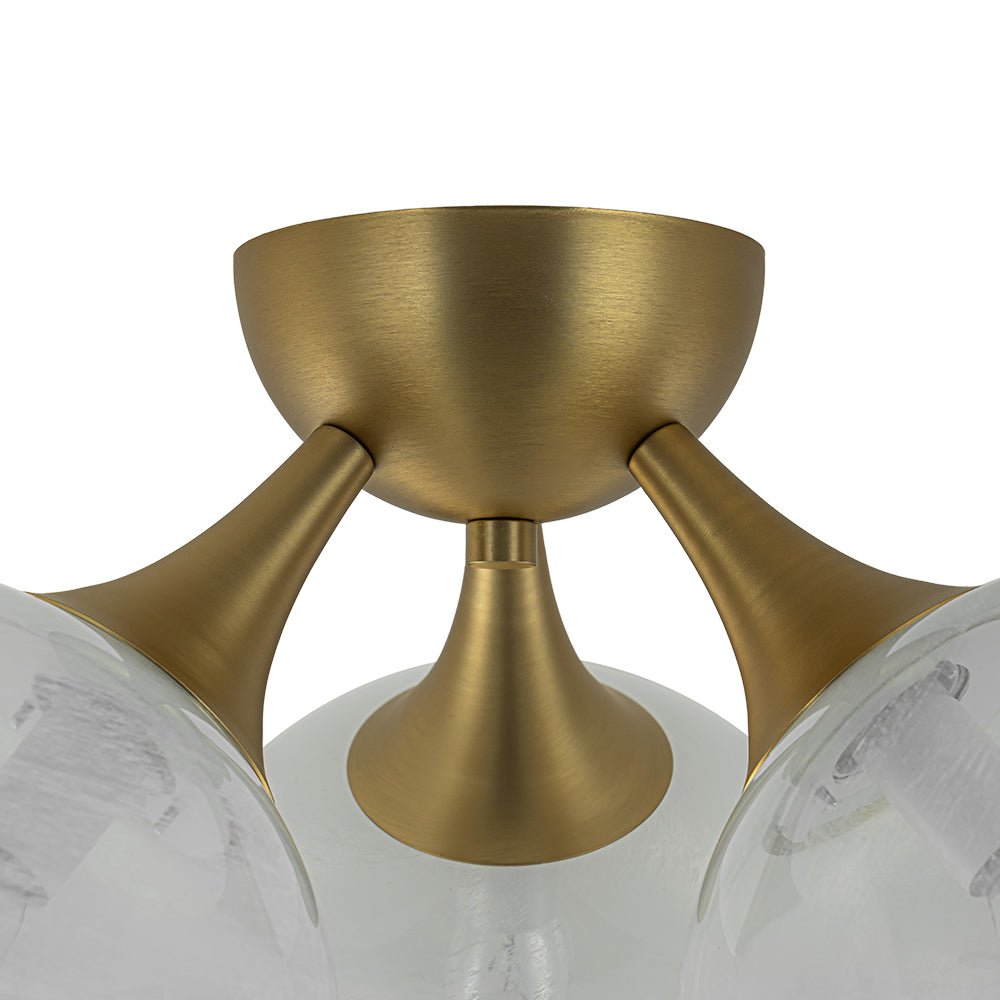 Tinduvox Cloud Opaque Glass Ceiling Light - Lamp Copper