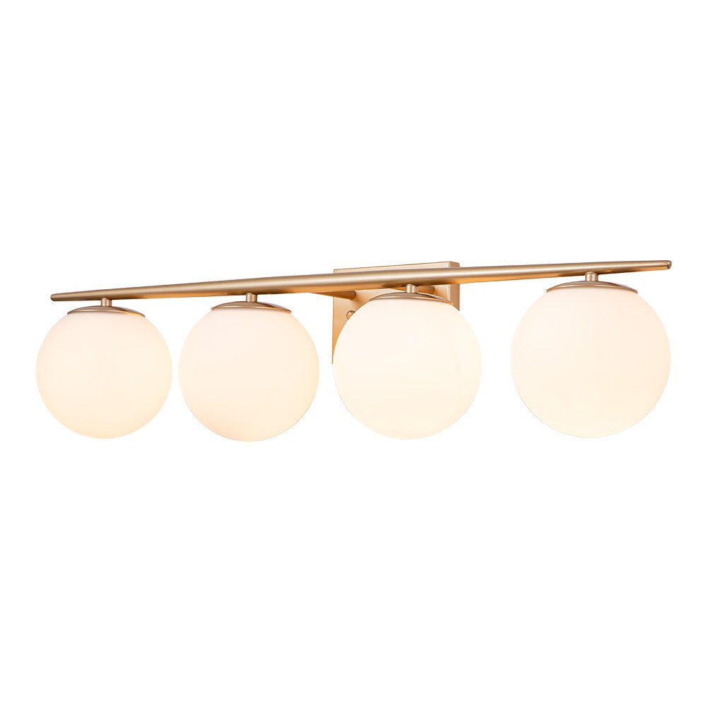 Ildvari Mid-century Opal Glass Vanity Light - Lamp Copper