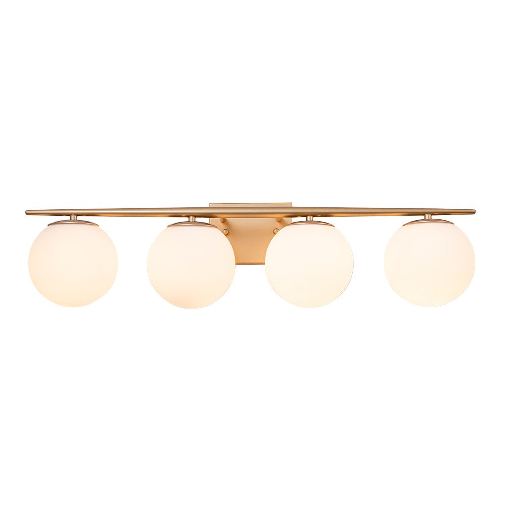 Ildvari Mid-century Opal Glass Vanity Light - Lamp Copper