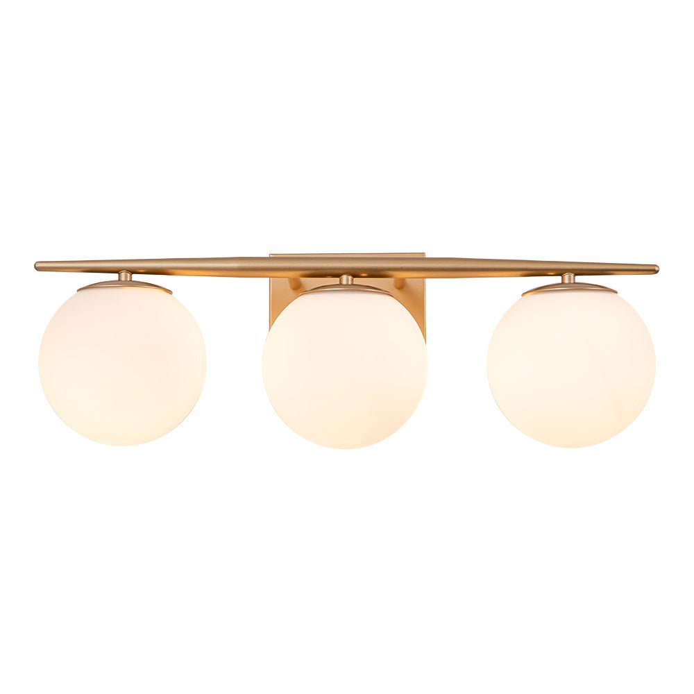 Ildvari Mid-century Opal Glass Vanity Light - Lamp Copper