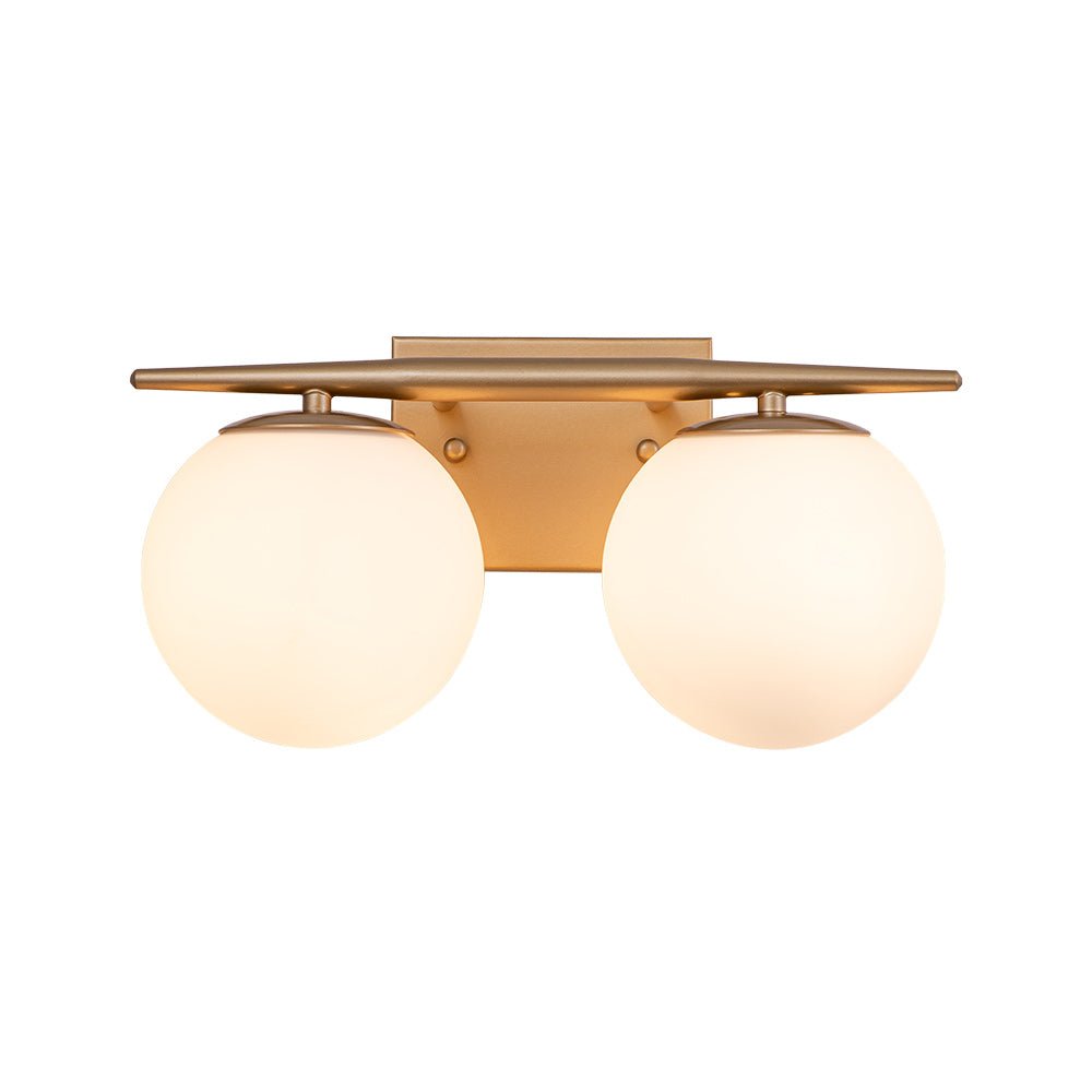 Ildvari Mid-century Opal Glass Vanity Light - Lamp Copper
