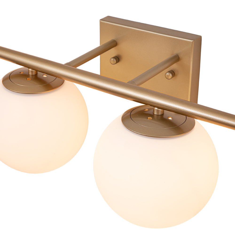 Ildvari Mid-century Opal Glass Vanity Light - Lamp Copper