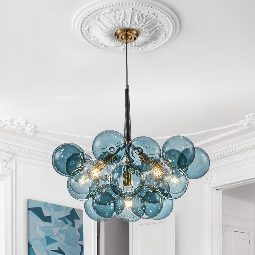 Elvora Modern Glass Chandelier - Lamp Copper