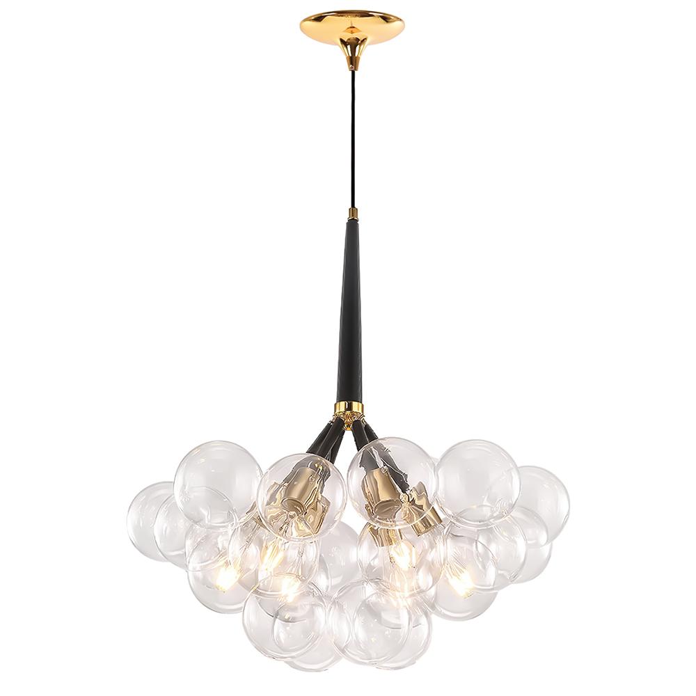 Luniva Modern Glass Chandelier - Lamp Copper