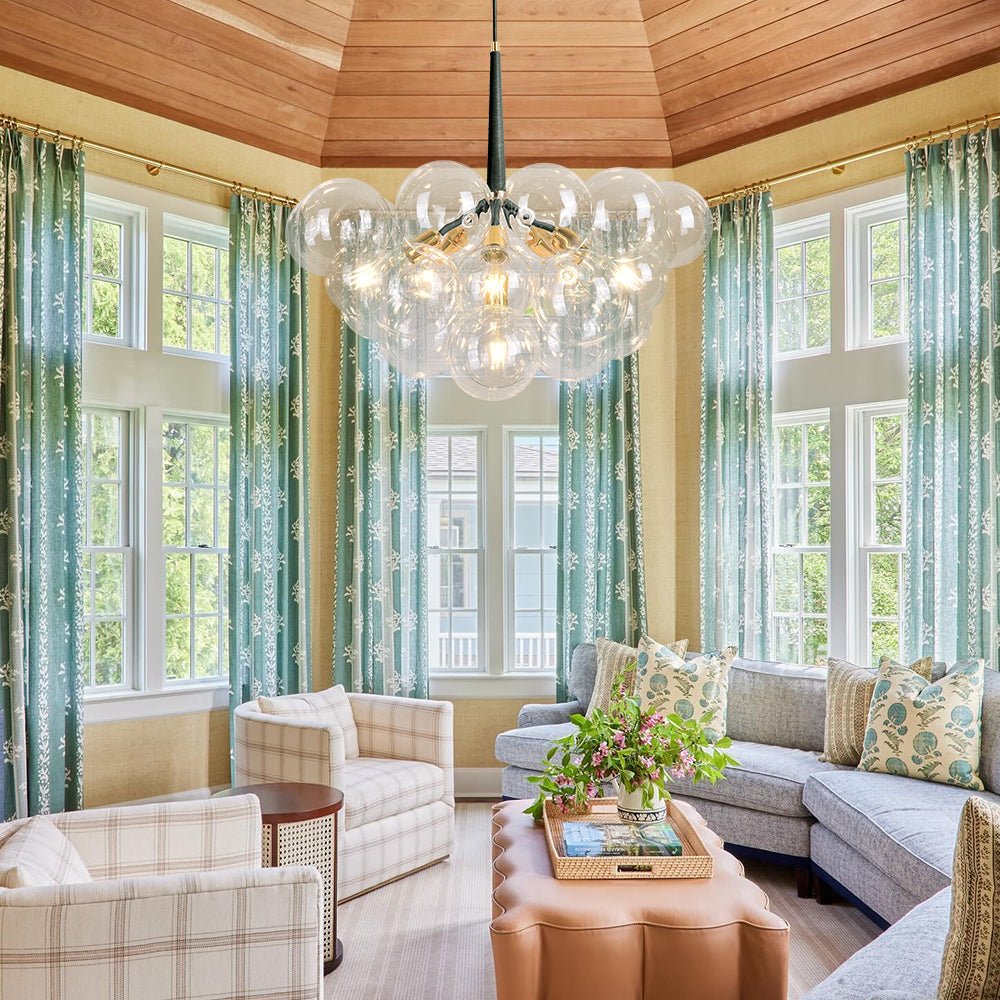 Luniva Modern Glass Chandelier - Lamp Copper