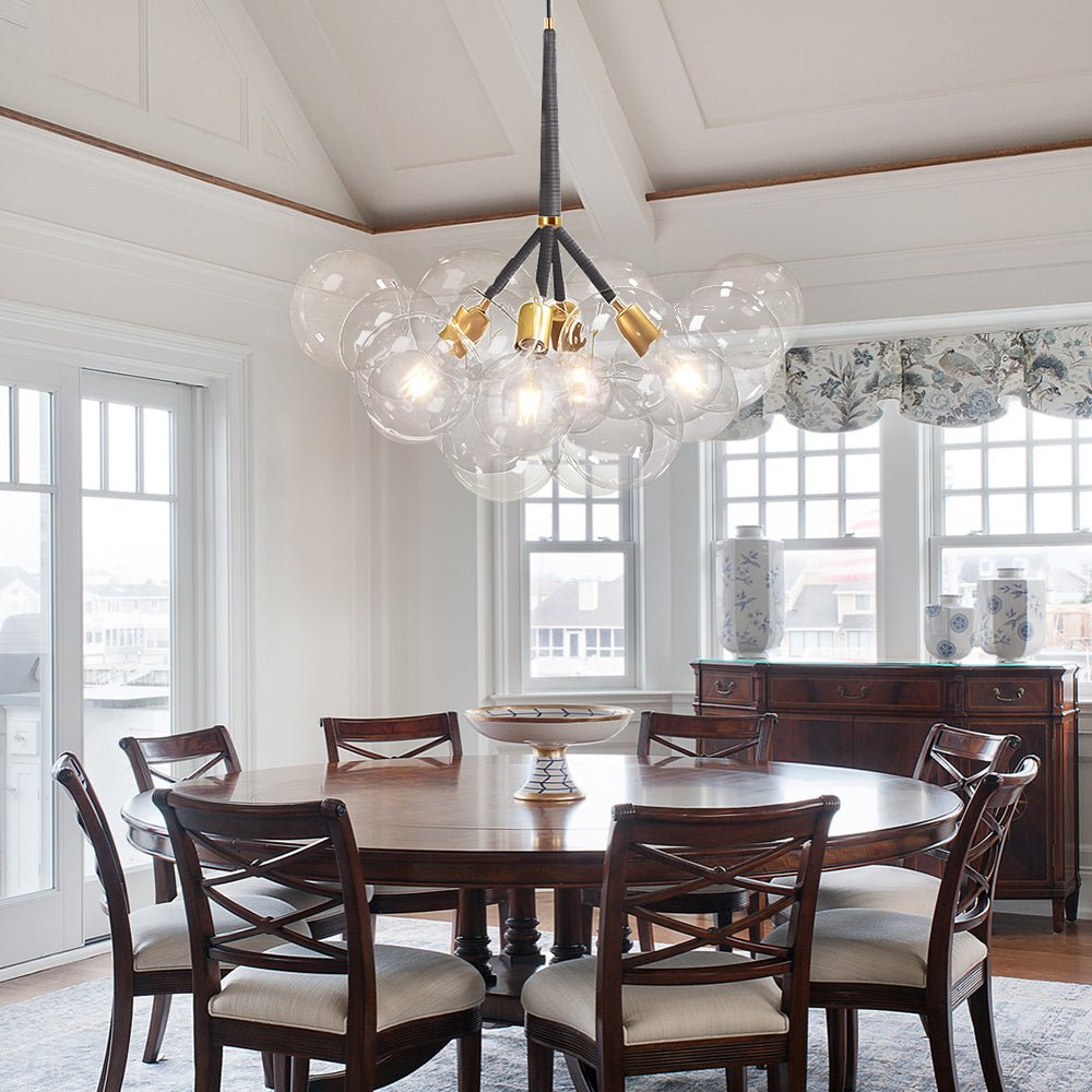 Luniva Modern Glass Chandelier - Lamp Copper